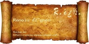 Renoiu Ágnes névjegykártya